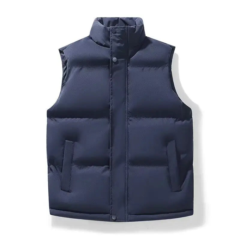 2026 New Men's down Vest Autumn Winter Large Size Sleeveless Casual Thickened Men's Vest Fashionable Youth Active Style Zippe...