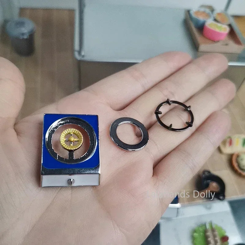 Dollhouse Miniature Kids Furniture Items Mini Alloy Hearth/Gas burner/Pan/Pot Set Kitchen Toys Kitchen Furniture Accessories