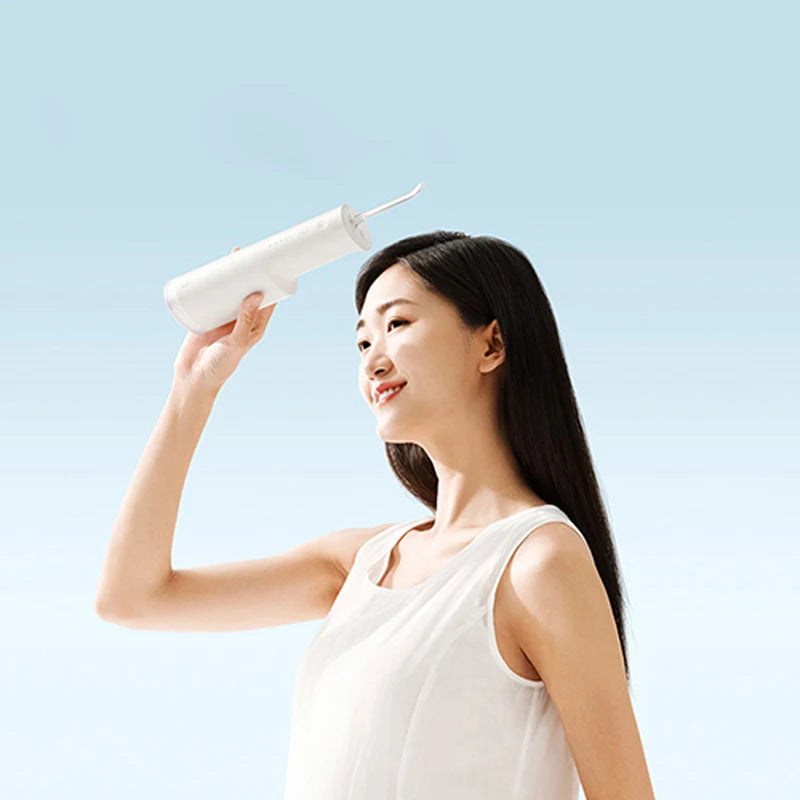 MIJIA Electric Oral Irrigator F300,240mL Water Tank,4 Mode Irrigator,2000time/m Frequency Pulse,115 day long battery life