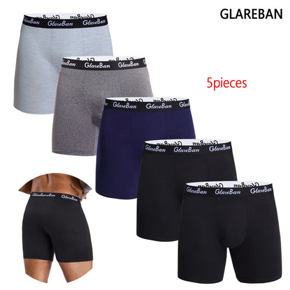 5pcs Set Mid-Long Boxer Shorts Halloween Underwear Male Underpants for Men Homme Boxershorts Slips Soft Panties Brand Sexy