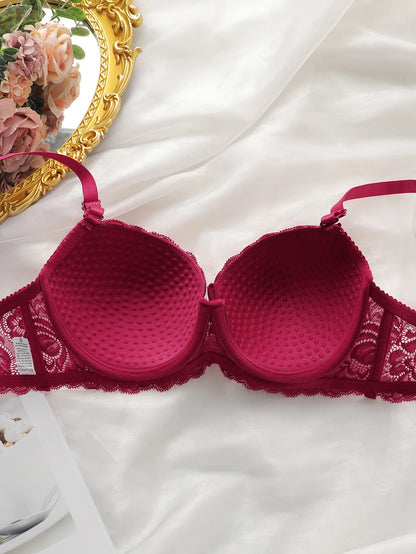 2-piece set of colorful lace combination for gathering and lifting daily bras lingerie set for women sexy  Lingerie 2 sets A2155