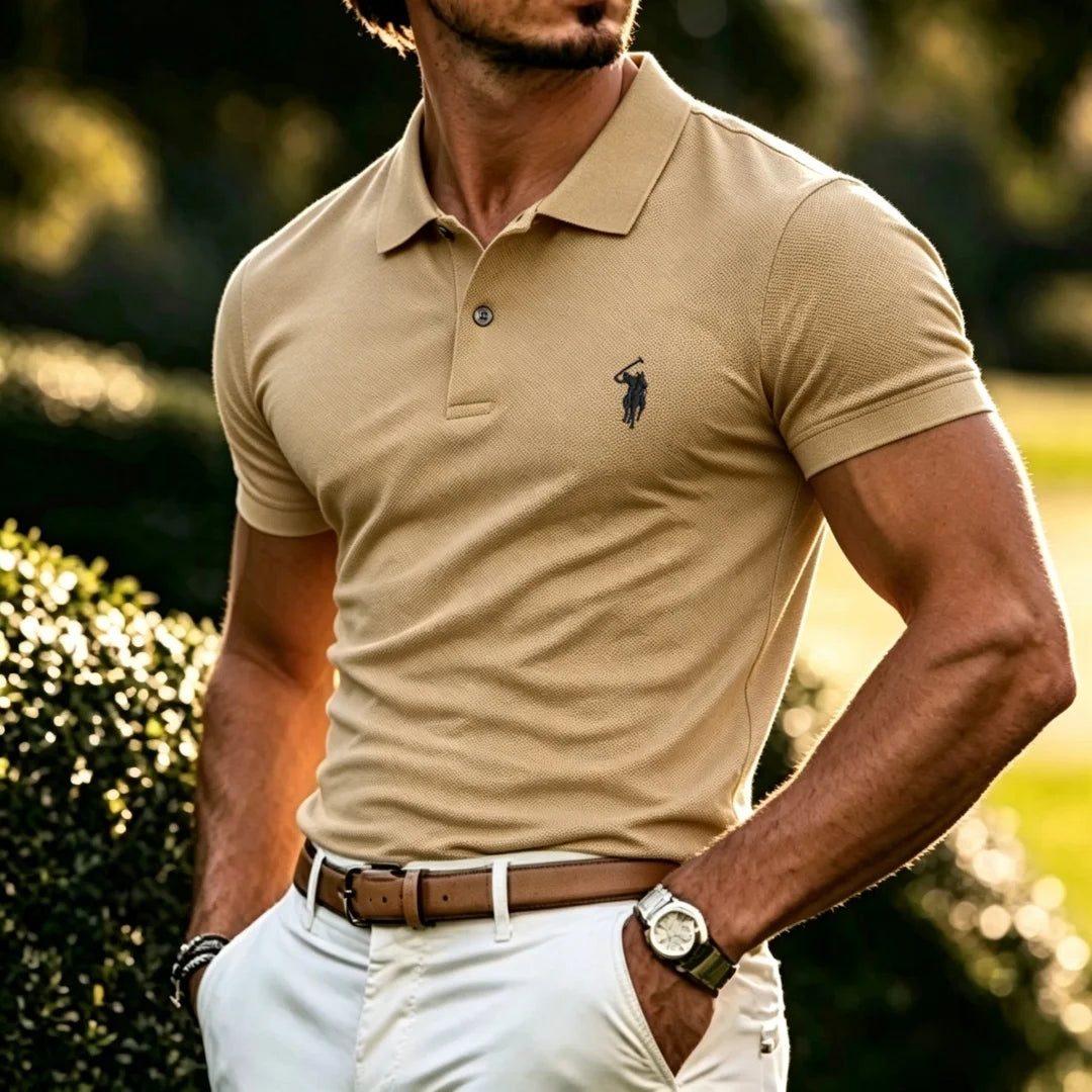 100% pure cotton high-end brand men's short sleeve polo shirt 2026 summer luxury fashion pony embroidery golf top casual T-shirt
