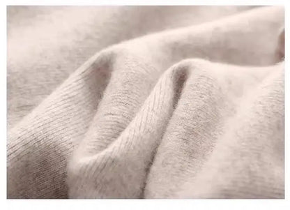 High Waist Wool Knitted Wide Leg Pants Women's Outerwear Autumn Winter Thickened Floor-Length Straight Cut Casual Trousers
