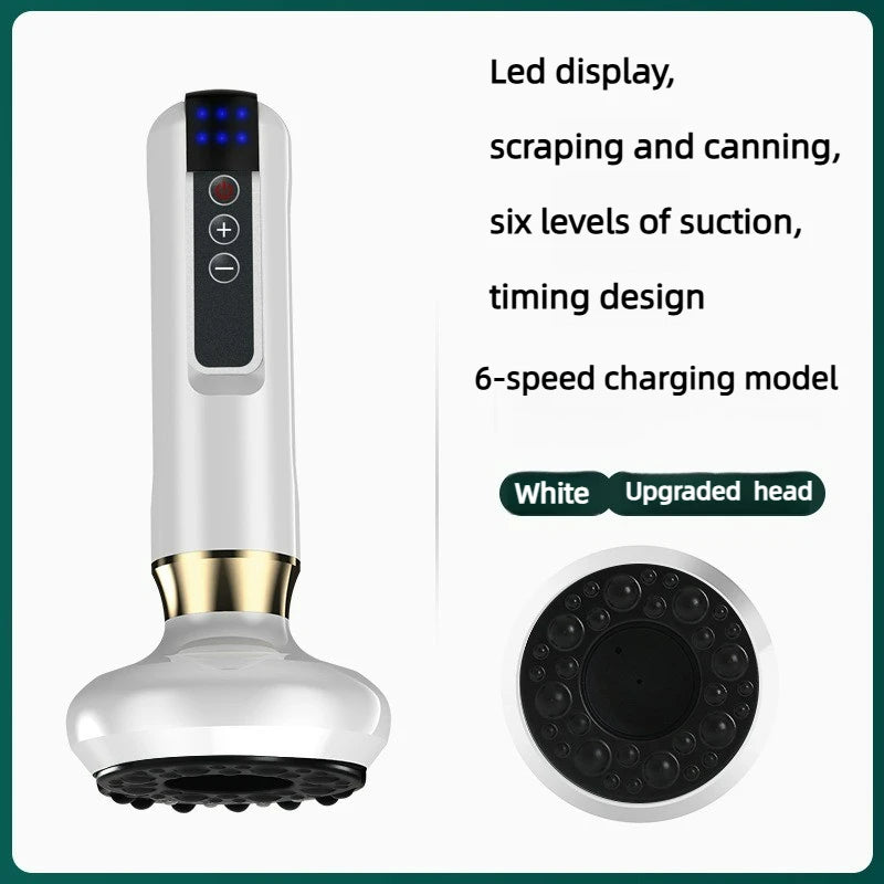 12 Speed Electric Suction Cup Massager, Scraping Suction Cup, Anti Orange Peel Tissue, Beauty, Scraping, Hot Compress, Slimming