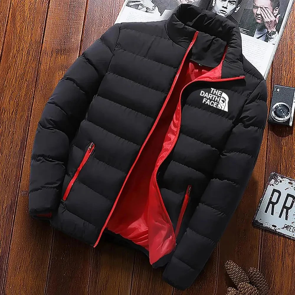 2024 Men's Cotton Clothing Fashion Brand Jacket Sports Bicycle Printed Street Warm Business Casual Top New Style
