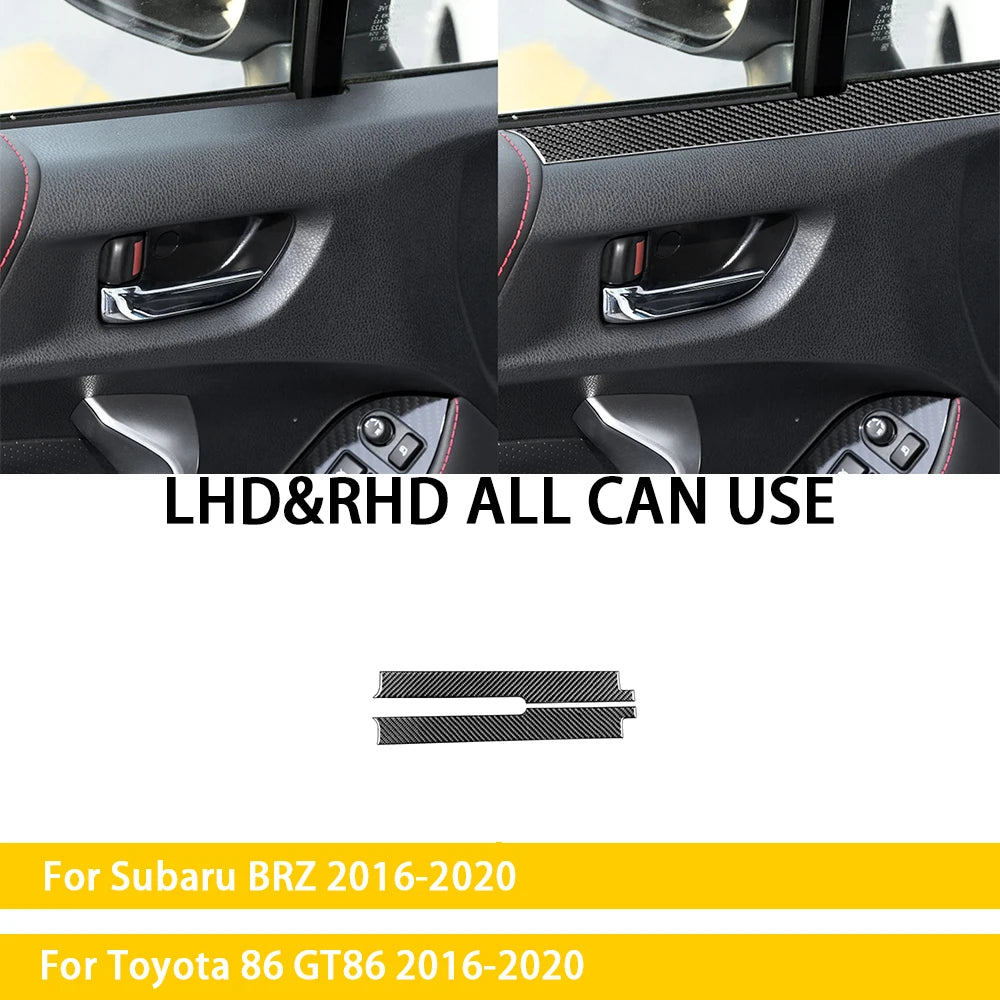 For Subaru BRZ Toyota 86 GT86 2017 2018 2019 Carbon Fiber Car Accessories Gear Shift Cup Holder Air Conditioning Trim Sticker