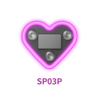 Car Solar Triangle Window Heart-Shaped Light Emitting Heart-Shaped Atmosphere Light Interior Wiring Free Led Atmosphere Ligh