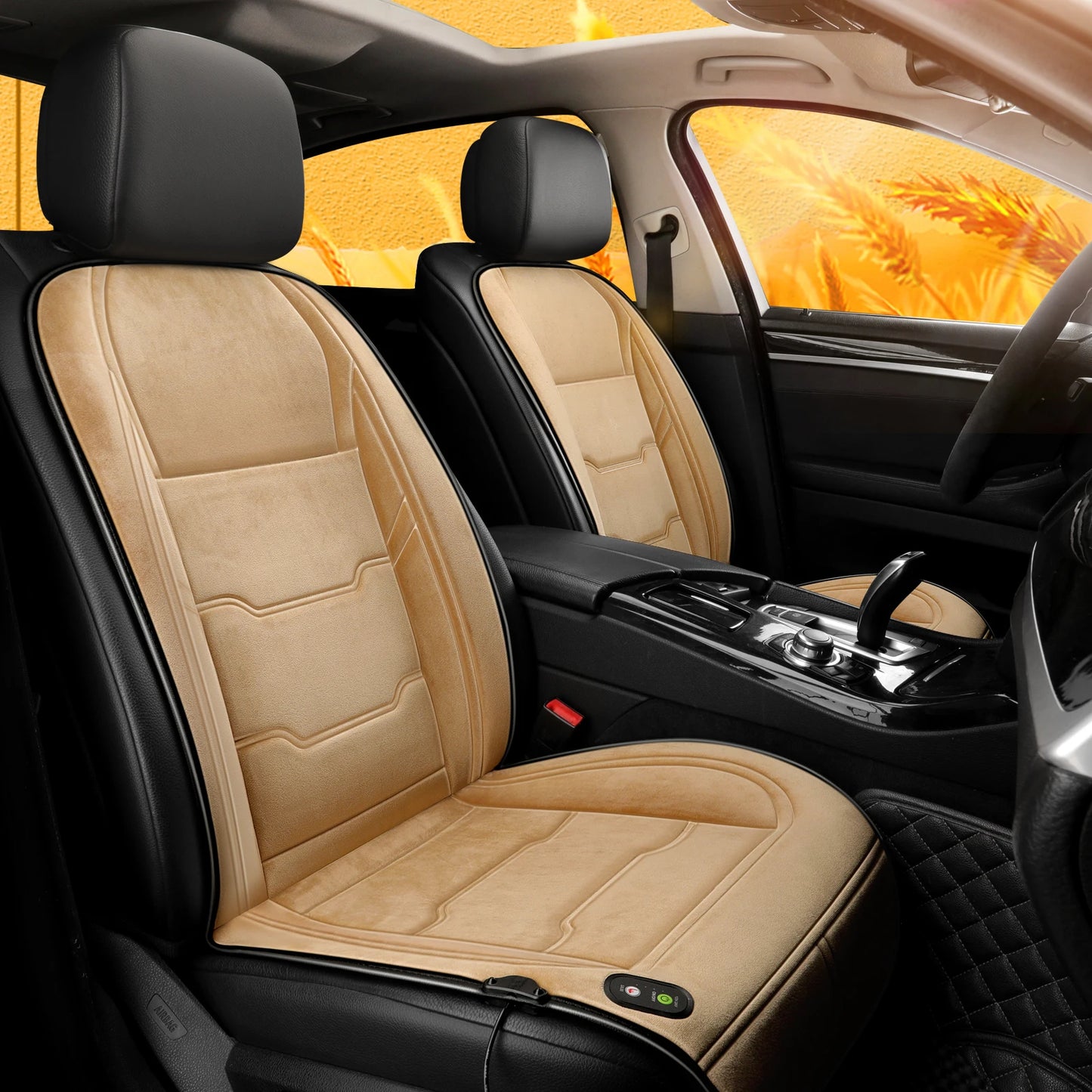 Universal Car Heated Seat Cushion 12V 24V Winter Warm Carriage Heating Blanket - Vehicle Seat Warmer Pad for All Seasons