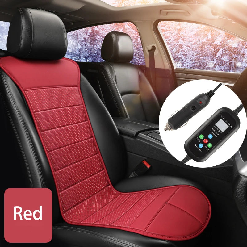 12V-24V Heated Car Seat Cushion Cover Anti Slip Warm Winter Car Seat Cover Universal Auto Seat Heating Pad Interior Accessories