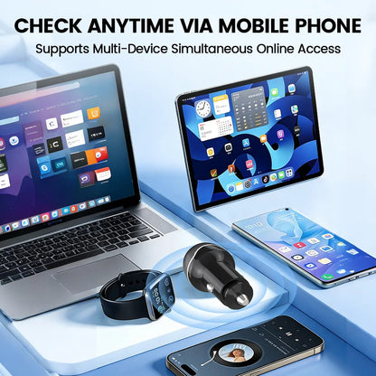 1-4Pack Universal Mini GPS Locator Track Car Charger Cigarette Lighter USB Type-C Adapter Use For iPhone IOS Apple Find My APP
