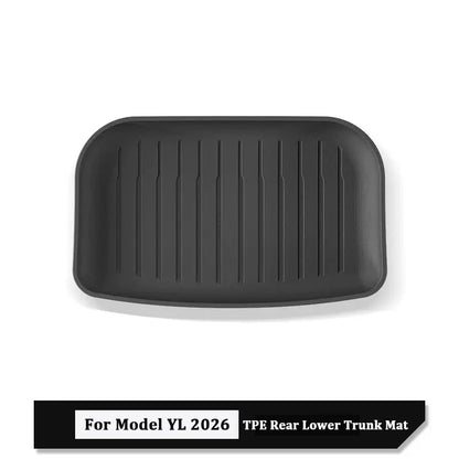 Front Rear Trunk Mat For Tesla Model YL Six Seat TPE Seat Backrest Anti-Kick Mat Trunk Tailgate Pad All-Weather Cargo Liner Pads
