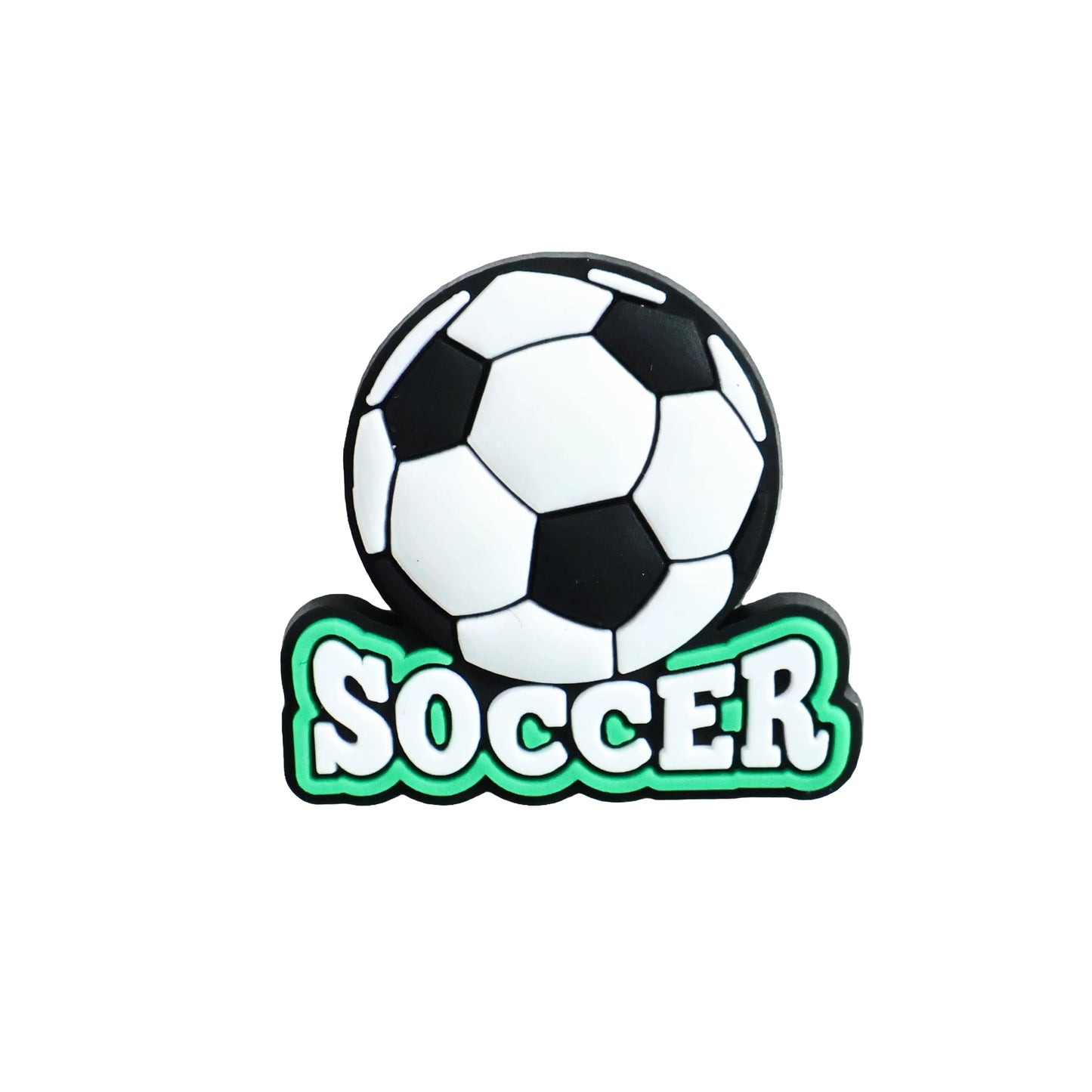 1-20PCS Sport Eat Sleep Soccer PVC Shoe Charms Sandals Shoes Ornaments Buckle Clog Hole Slipper Accessories Holiday Present