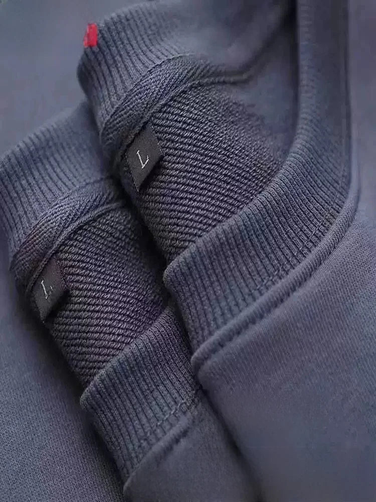 Unisex 100% Cotton Hoodie Long Sleeve round Neck Loose Fit  Color Base Layer Spring Autumn Winter New Arrival