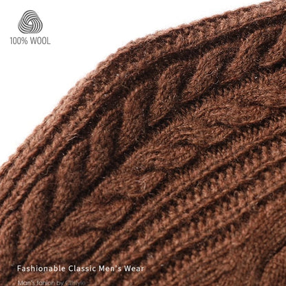 100% Virgin Wool Sweater Men's, 410g High-Neck Knit, Old Money Style, 4 Sizes Available High Quality Warmth