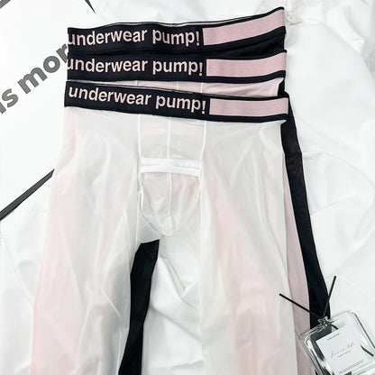 Men's Panties Men Quickly Do Gifts for Men Fashion Tight Ice Silk Sports Fitness Pants Long Leggings Man Underwear Hot Plus Size