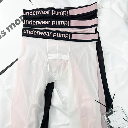 Men's Panties Men Quickly Do Gifts for Men Fashion Tight Ice Silk Sports Fitness Pants Long Leggings Man Underwear Hot Plus Size