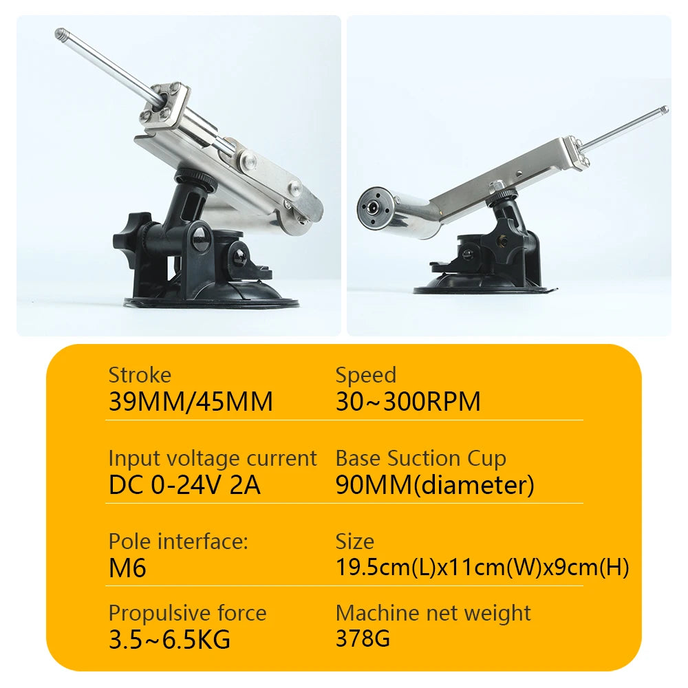 39mm/45mm Stroke Mini Telescopic Sex Machines with 60mm Plate Adjustable Speed Reciprocating Linear Actuator Sex Toys 100V-240V