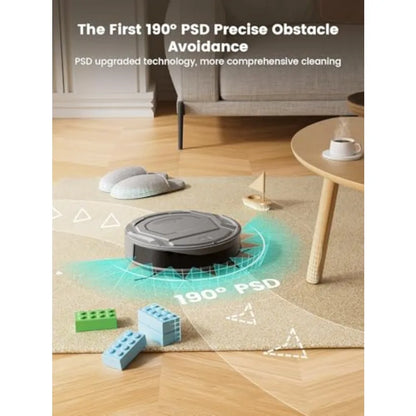 Robot Vacuum Cleaner, 120 Mins Runtime, Compact Design, Low Noise, Powerful Suction, Wi-Fi/App/Voice Control, Self-Charging, Sc