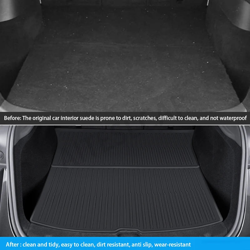 AITESLCAR for Tesla Model Y Juniper/Launch 2025 Rear Seat Backrest Protective Pad Cargo Liner Trunk Mat Anti-Kick Pad Accessori