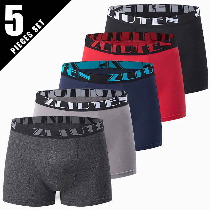 4 Pieces /10 Pieces Men's Black Gold Printed Boxer Underwear Comfortable And Versatile Plus Size Sexy Young Men's Casual Shorts
