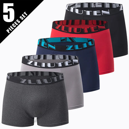 4 Pieces /10 Pieces Men's Black Gold Printed Boxer Underwear Comfortable And Versatile Plus Size Sexy Young Men's Casual Shorts