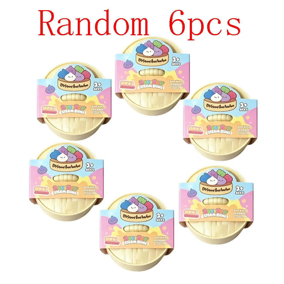 Blind Box Colorful Simulated Dumpling Squishy Relaxing Relieve Anxiety Antistress Enhance Happiness Rebound Squeeze Reliever Toy