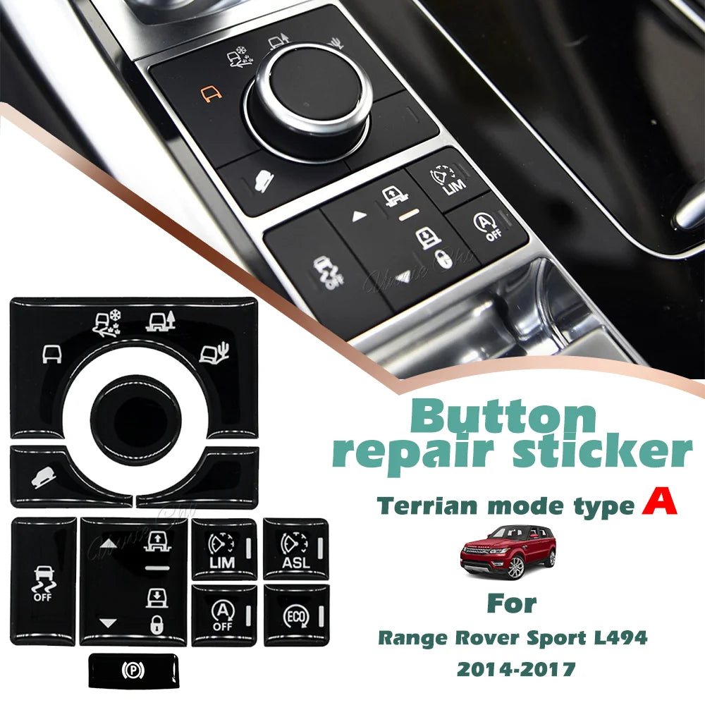 For Range Rover Sport L494 Center Console Button Cover for Vogue 2013-2017 Terrain Traction Control Sticker for Discovery L462