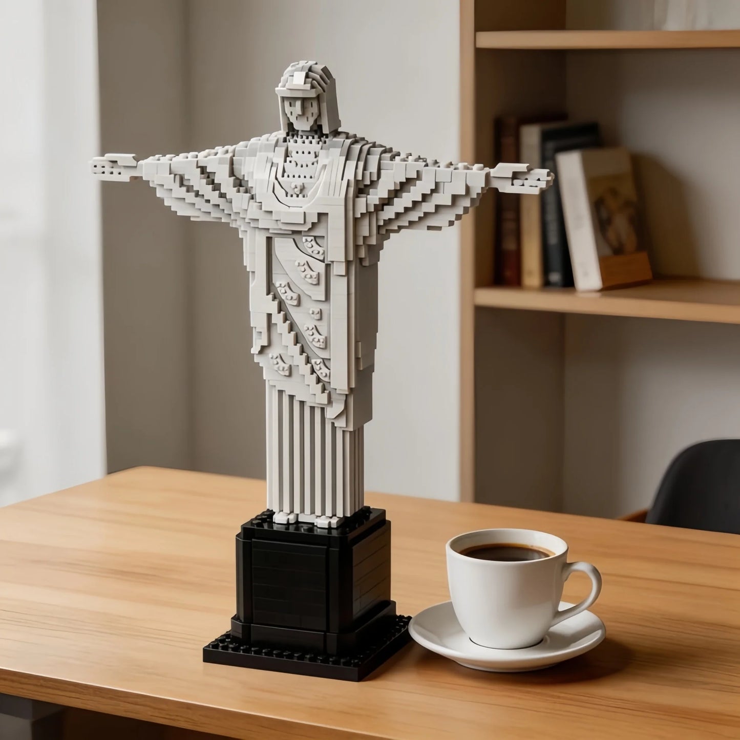 KNEW BUILT 2787Pcs 45cm Christ the Redeemer Model: Epic Brazil Landmark Micro Blocks, World Architecture DIY Set, Sacred Gift