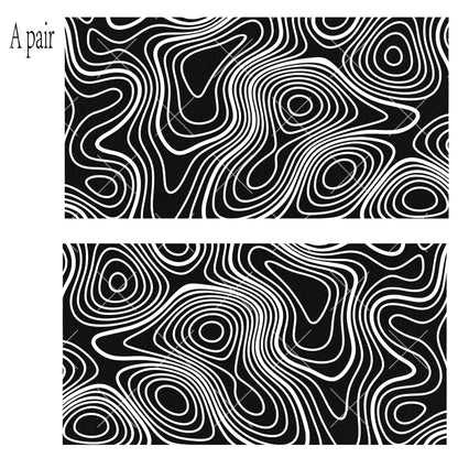 Topography Map A Pair Car Sticker for Triangular Window Decoration Universal All Vehicles Accessories PVC Waterproof Vinyl Decal