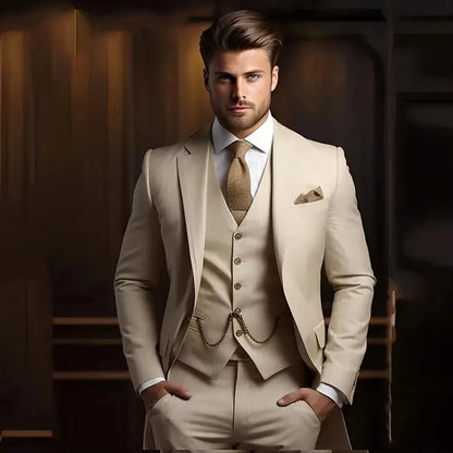 High Quality Black Men's wedding Suits Smart Cusual 3 Piece Custom Slim Fit Male Blazer Wedding Groom Tuxedos Costume Homme