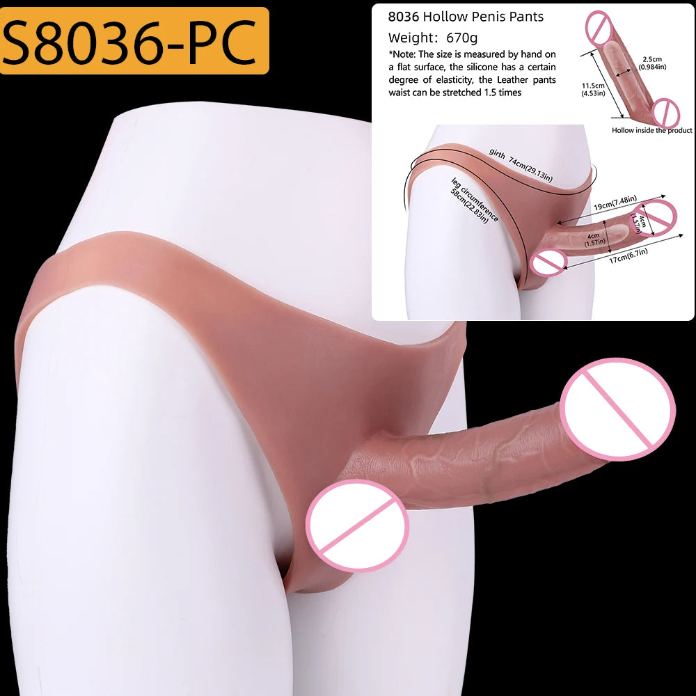 SXXY Strap-On Lifelike Penis Cover насадка на член Large Hollow DildoPants Intimate Adult Sex Toy for Couples Sex
