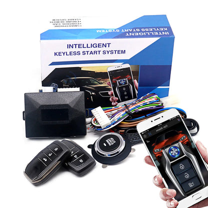 Universal Car Alarm Auto Start Stop System Remote Control Engine Ignition Autostart Kit Keyless Push Start System Car Accessorie