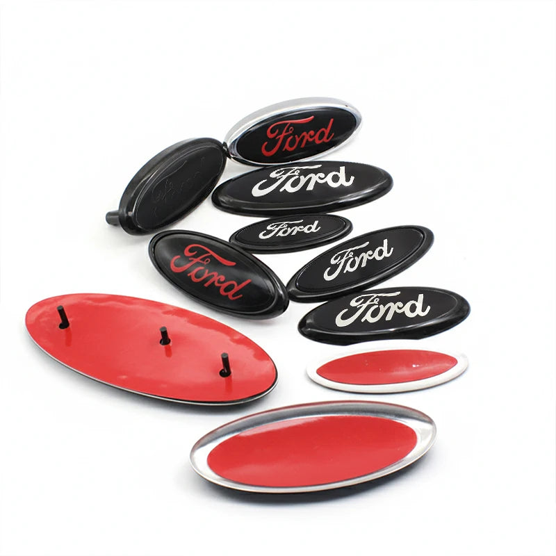 Car Logo Badge Front Rear Grille Hood Bonnet Trunk Emblem Stickers For Ford Focus Mondeo Edge Ecosport Ranger Fiesta Fusion Kuga