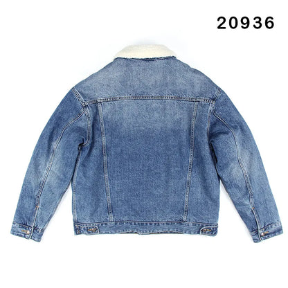 High Quality 350g Fleece Lined Denim Men Winter Thick Warm Coat Fashion