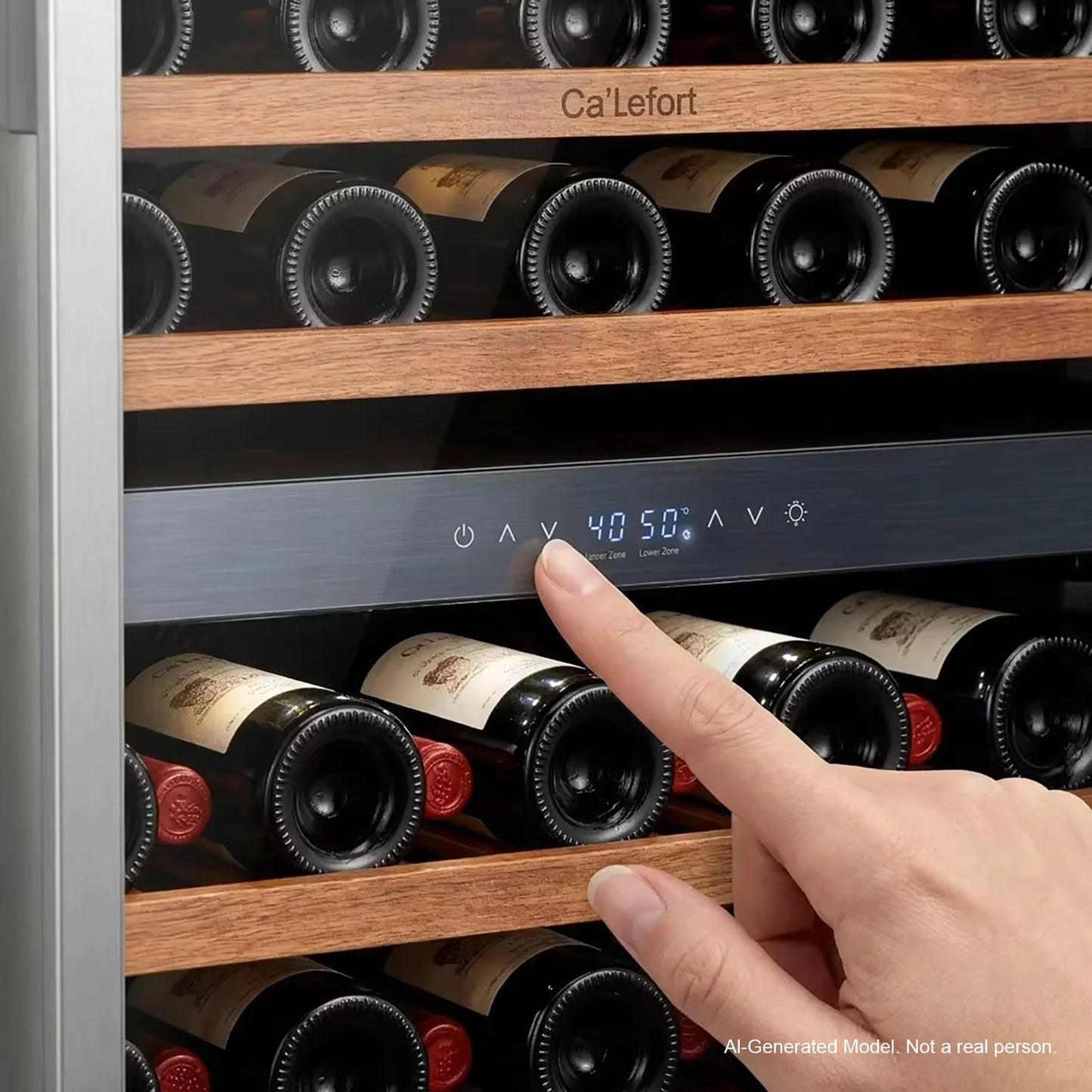 160L Wine Cooler Refrigerator 54 Bottles Refrigerator Cabinet with Digital Control and Removable Shelves
