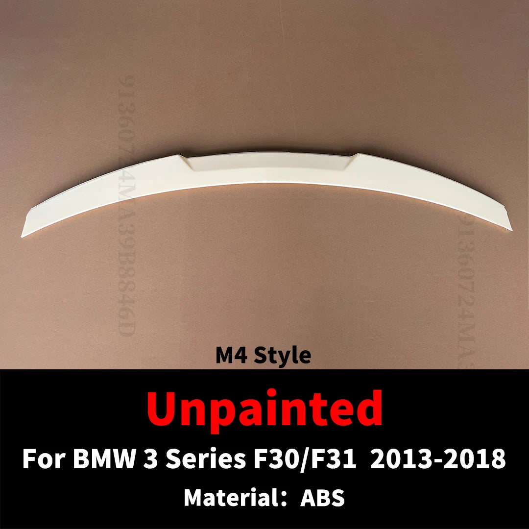 For BMW 3 Series F30 F31 2013-2018 Rear Spoiler Lip Wing Gloss Black Carbon Fiber 335i 328i 330i 340i
