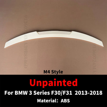 For BMW 3 Series F30 F31 2013-2018 Rear Spoiler Lip Wing Gloss Black Carbon Fiber 335i 328i 330i 340i