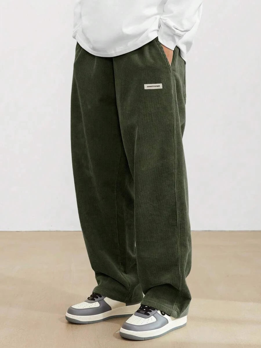 Men's Casual Pants Loose Pants Corduroy Breathable Loose Outdoor Pants Fashionable Design Jogging Pants 2026 New Casual Pants