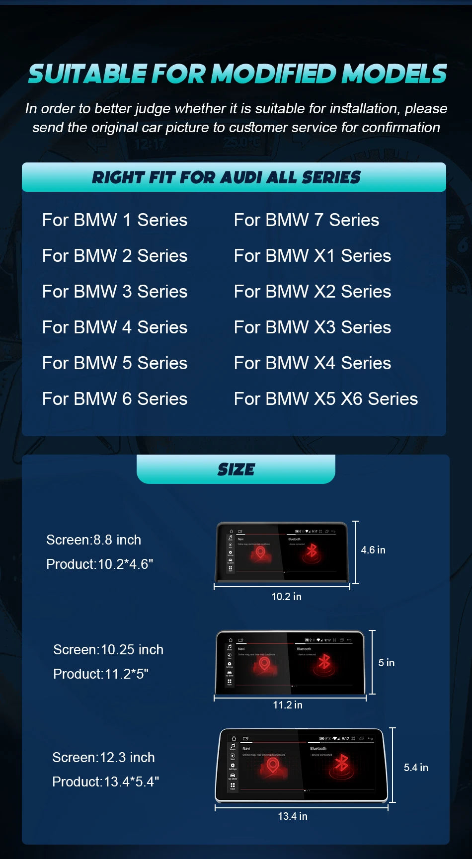 New Android 14 Wireless CarPlay Screen For BMW E60 E61 E62 E63 E90 E91 E92 2005-2012 Car Multimedia Player GPS Radio Navigation