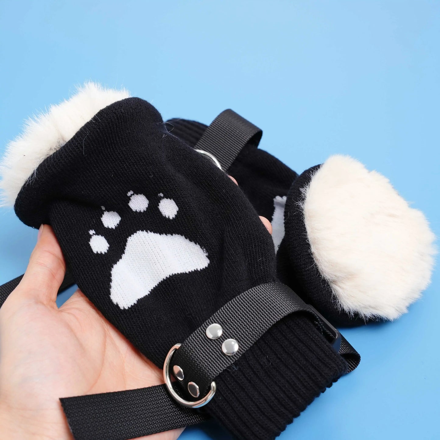 New Cat Paw Gloves Women Halloween Party of Performance Props Erotic Handcuffs BDSM Bondage Slave Sex Toys for Couple Cosplay