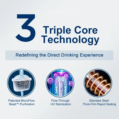 BRITA TRIO Countertop Instant Hot & Purified Water Compact Home Water Dispenser and Direct-Drink Water Purifier