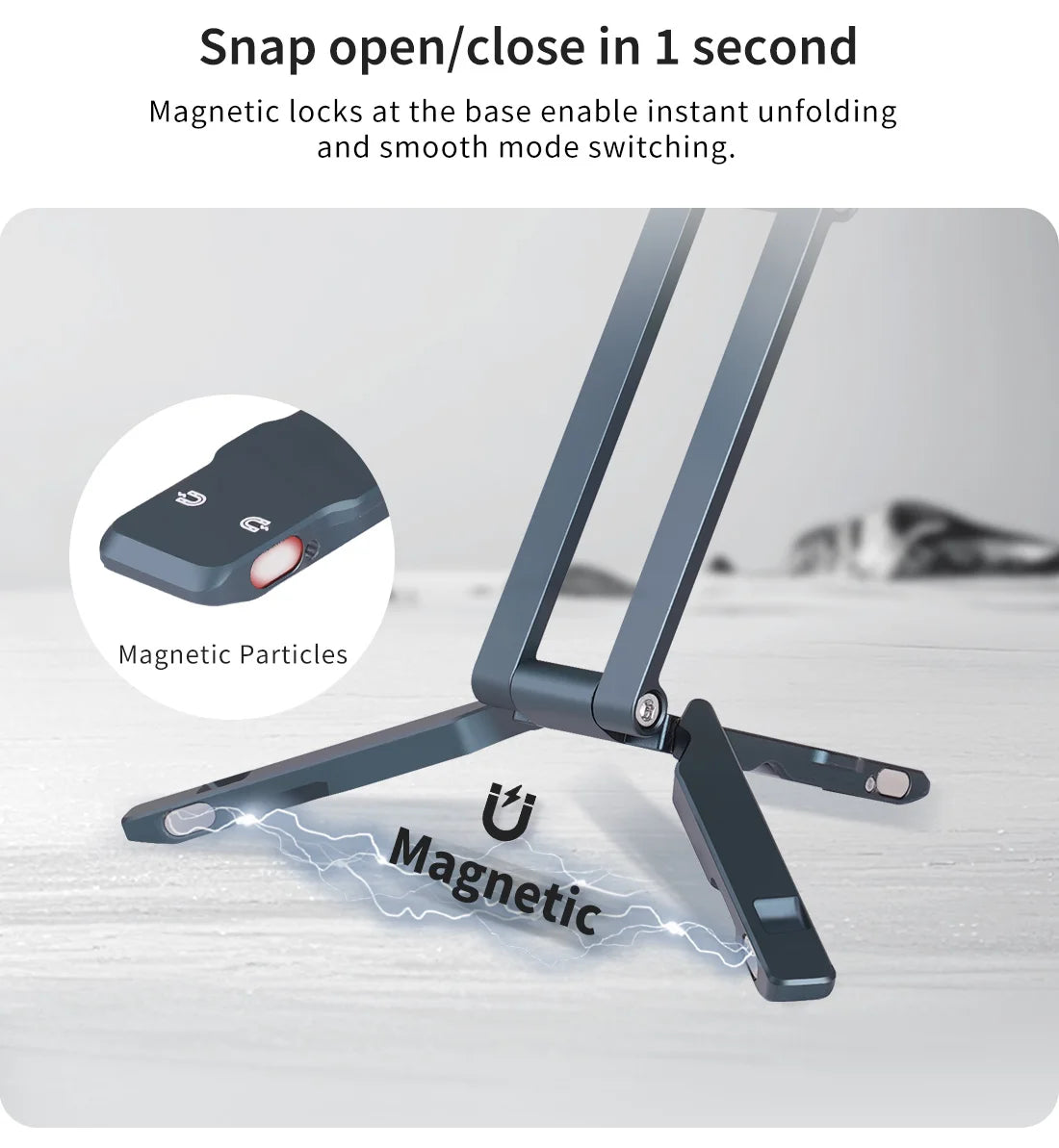 COBONE Magnetic Phone Tripod Holder Foldable Adjustable with Arca-Swiss for Phone Vlog Portable Desktop Phone Mount for Travel