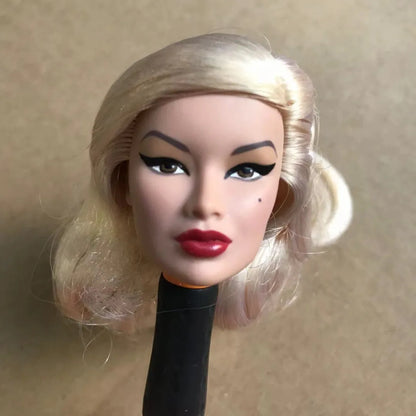 FR Rare Face Doll Heads White Brown Beige Skin Doll Figures Collection Doll Accessories Heads