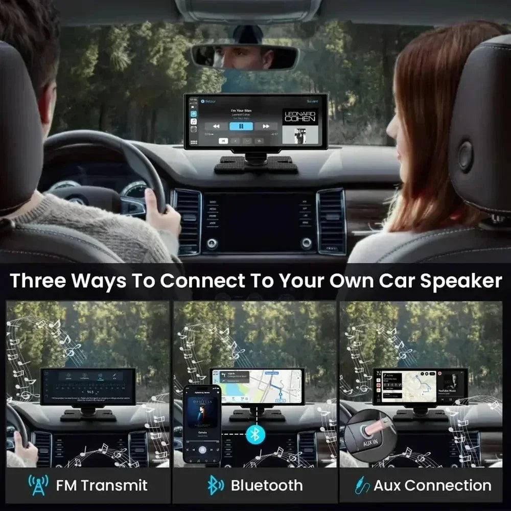 Ottocast Ai 11.4" Wireless Carplay Screen Android 15 Car Radio Multimedia Video Split-screen For Netflix YouTube Play Store