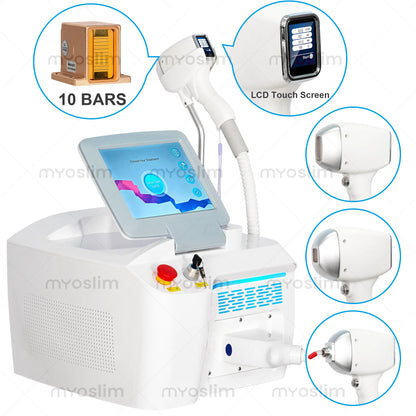 Shots Salon Professional Portable Painless 5000W FAC 808nm 940nm1064nm755nm Diode Laser Hair Removal Machine with 4 Wavelength