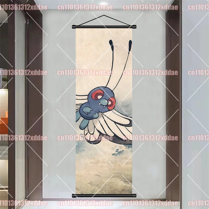 Pokémon Anime Poster Art Scroll Painting Rayquaza Pikachu Entei Squirtle Bulbasaur Gengar Snorlax Friends Children Holiday Gift