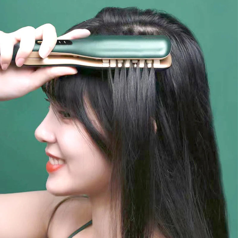Portable home-use volumizing hair curler with negative ions for volumizing hair at the roots and creating cornrows