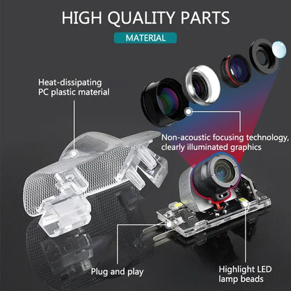 2Pcs Accessory For Lexus UX UX250H IS250 RX300 350 330 RX450h GX470 460 IS200 300 ES300h ES250 LS46 LED Projector Car Door Light