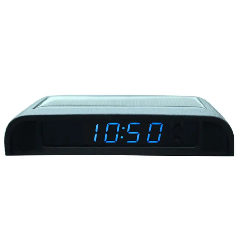 Solar Clock for Car Luminous Car Digital Clocks Vehicle Adhesive Clock Watch for Automobile Vehicles Car Interior Decoration