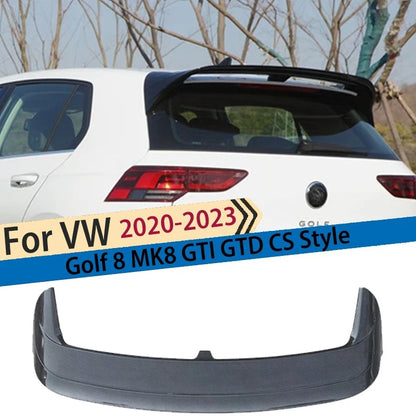 Car Rear Trunk Boot Wing Spoiler Splitter Diffuser For VW Golf 8 MK8 GTI GTD CS Style 2020 2021 2022 2023 Body Kit Tuning Trim